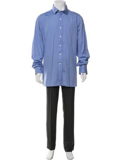 Pre-owned Polo Ralph Lauren Long Sleeve Dress Shirt In Blue