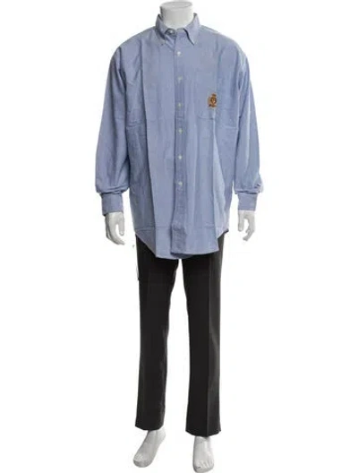 Pre-owned Polo Ralph Lauren Long Sleeve Dress Shirt In Blue