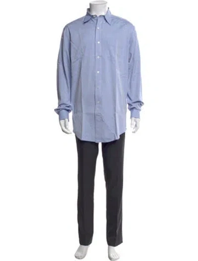 Pre-owned Polo Ralph Lauren Long Sleeve Dress Shirt In Blue