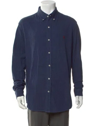 Pre-owned Polo Ralph Lauren Long Sleeve Dress Shirt In Blue