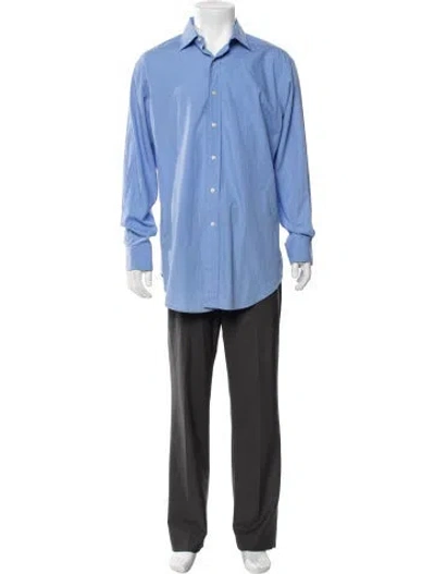 Pre-owned Polo Ralph Lauren Long Sleeve Dress Shirt In Blue
