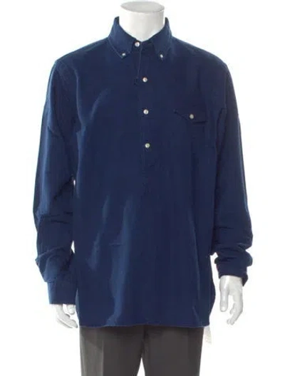 Pre-owned Polo Ralph Lauren Long Sleeve Dress Shirt In Blue