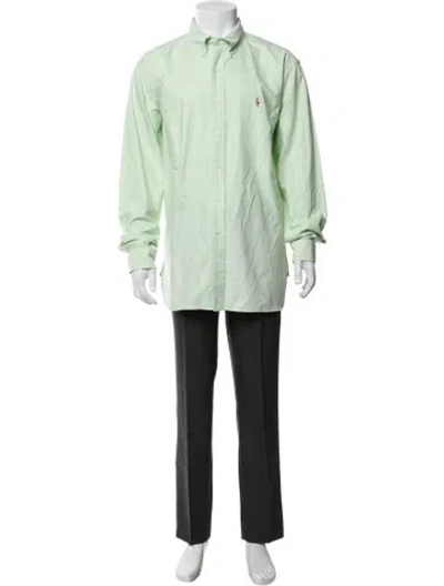 Pre-owned Polo Ralph Lauren Long Sleeve Dress Shirt In Green