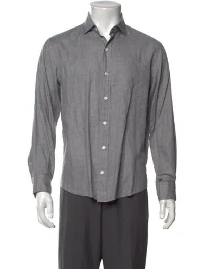 Pre-owned Polo Ralph Lauren Long Sleeve Dress Shirt In Grey