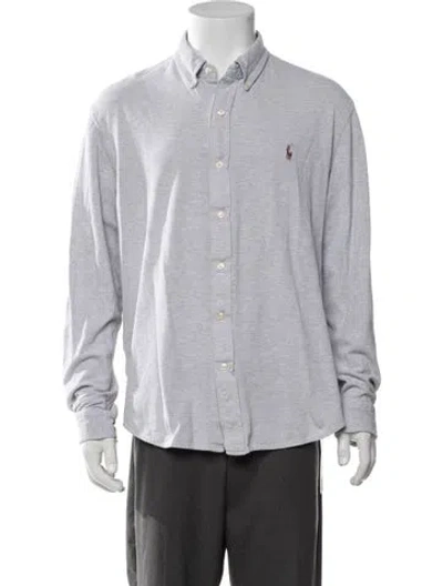 Pre-owned Polo Ralph Lauren Long Sleeve Dress Shirt In Grey