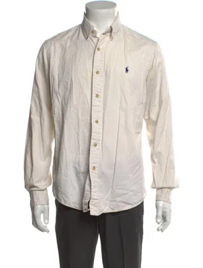 Pre-owned Polo Ralph Lauren Long Sleeve Dress Shirt In Neutral