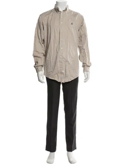 Pre-owned Polo Ralph Lauren Long Sleeve Dress Shirt In Neutrals