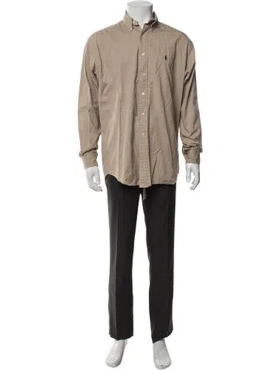 Pre-owned Polo Ralph Lauren Long Sleeve Dress Shirt In Neutrals