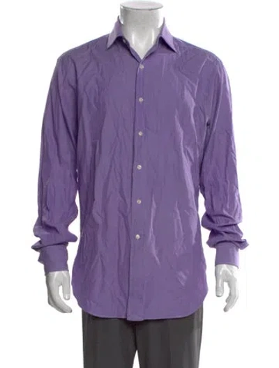 Pre-owned Polo Ralph Lauren Long Sleeve Dress Shirt In Purple