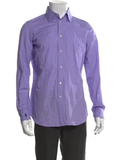Pre-owned Polo Ralph Lauren Long Sleeve Dress Shirt In Purple