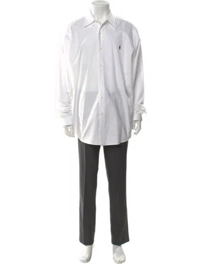 Pre-owned Polo Ralph Lauren Long Sleeve Dress Shirt In White