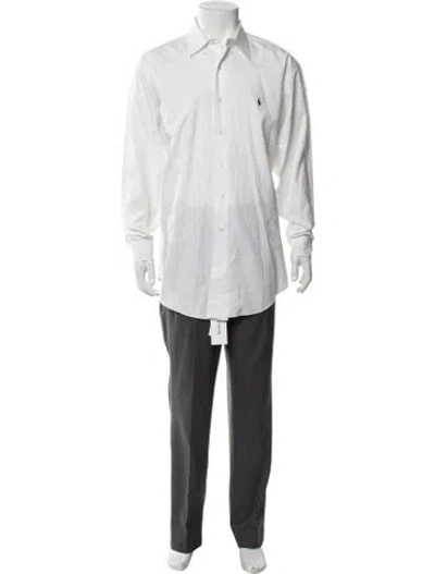 Pre-owned Polo Ralph Lauren Long Sleeve Dress Shirt In White