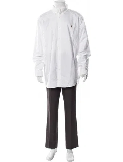 Pre-owned Polo Ralph Lauren Long Sleeve Dress Shirt In White