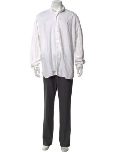 Pre-owned Polo Ralph Lauren Long Sleeve Dress Shirt In White