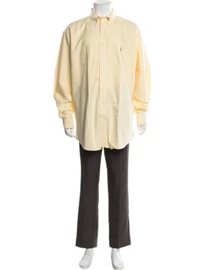 Pre-owned Polo Ralph Lauren Long Sleeve Dress Shirt In Yellow