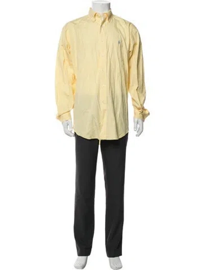Pre-owned Polo Ralph Lauren Long Sleeve Dress Shirt In Yellow