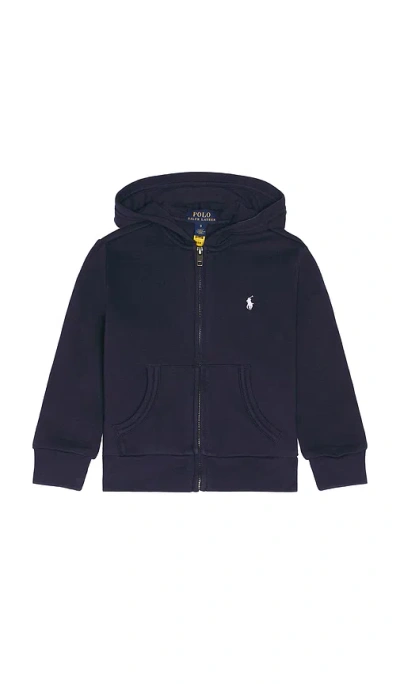 Polo Ralph Lauren Long Sleeve Easy French Terry Full Zip Hoodie In Blue