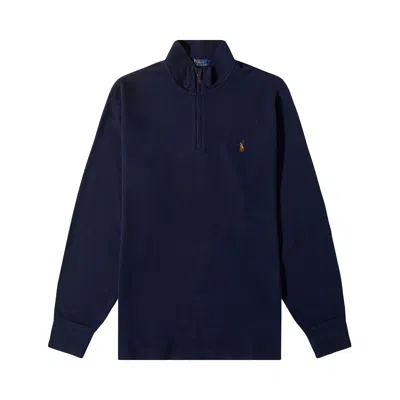 Pre-owned Polo Ralph Lauren Long-sleeve Estate Rib 1/2 Zip Pullover 'cruise Navy' | Blue | Men's Size Xl