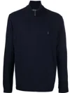 Polo Ralph Lauren Ralph Lauren Cotton Sweater With Zipper Hunter Navy In Blue