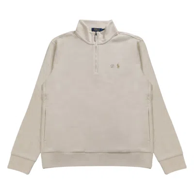 Pre-owned Polo Ralph Lauren Long-sleeve Half Zip Pullover Sweater 'antique Cream' | White | Men's Size Xl