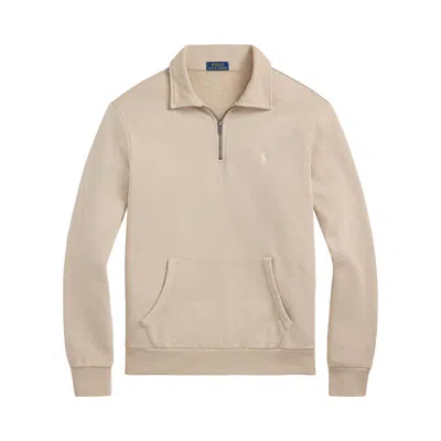 Pre-owned Polo Ralph Lauren Long-sleeve Half Zip Pullover Sweater 'stoneware Grey' | Men's Size L