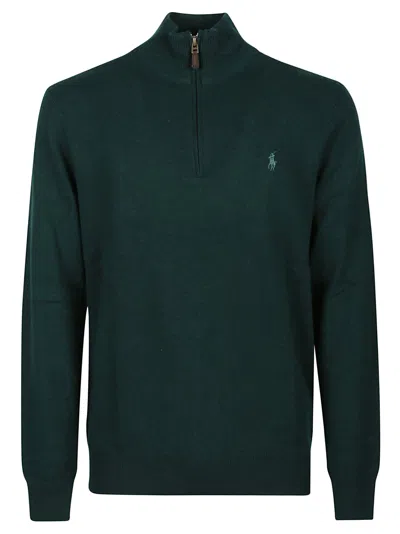 Polo Ralph Lauren Long Sleeve Half Zip Sweater In Green