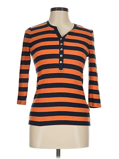 Pre-owned Polo Ralph Lauren Long Sleeve Henley Shirt In Orange