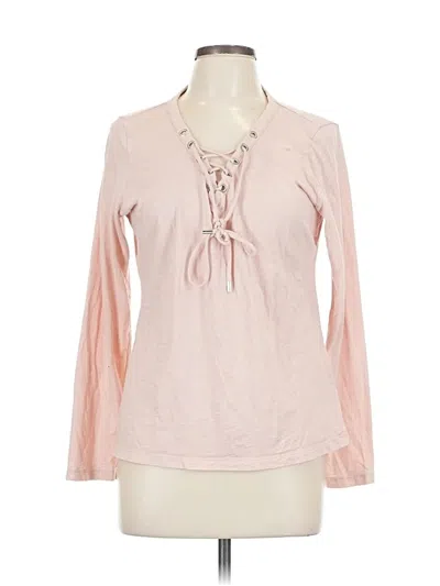 Pre-owned Polo Ralph Lauren Long Sleeve Henley Shirt In Pink