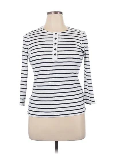 Pre-owned Polo Ralph Lauren Long Sleeve Henley Shirt In White