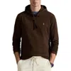 Polo Ralph Lauren Long Sleeve Hooded Cotton T-shirt In Brown