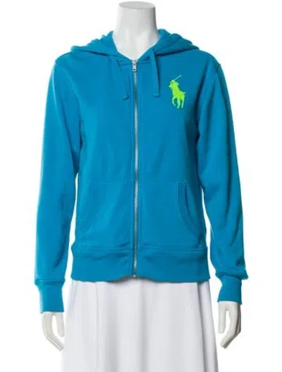 Pre-owned Polo Ralph Lauren Long Sleeve Hoodie In Blue