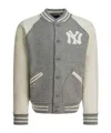 Polo Ralph Lauren Stylish Knit Jacket Contrast Sleeves In Gray
