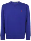 Polo Ralph Lauren Long Sleeve Knit Crew Neck Sweatshirt Clothing In Blue
