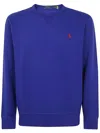 Polo Ralph Lauren Long Sleeve Knit Crew Neck Sweatshirt Clothing In Blue