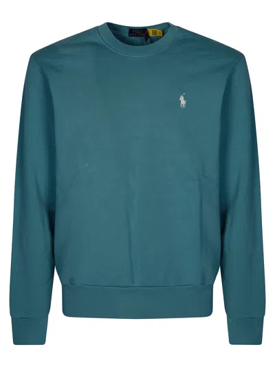 Polo Ralph Lauren Long Sleeve Knit Hoodie For Men In Green