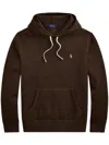 Polo Ralph Lauren Long-sleeve Knit Hoodie With Drawstring And Kangaroo Pocket In Black