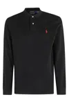 Polo Ralph Lauren Long Sleeve Knit Polo In Black