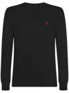 Polo Ralph Lauren Wool Blend Blue Sweater In Black