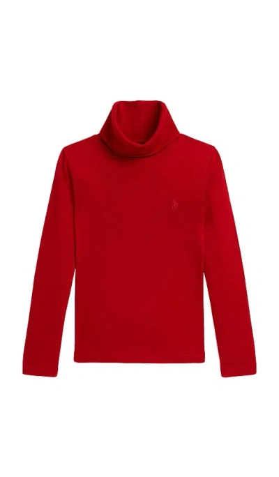 Polo Ralph Lauren Long Sleeve Knit Turtleneck Pullover In Red