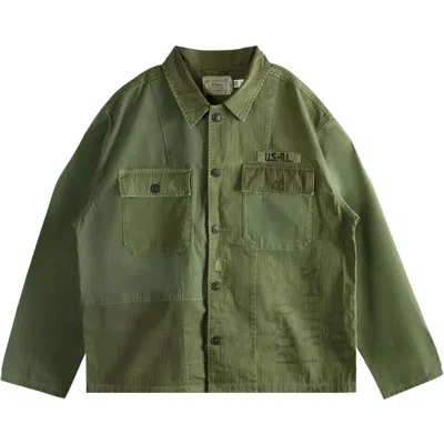 Pre-owned Polo Ralph Lauren Long-sleeve Lightweight Rustic Canvas Utility Jacket 'patched Olive' | Green | Men