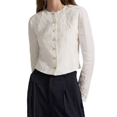 Polo Ralph Lauren Long-sleeve Linen Jacket In Neutral