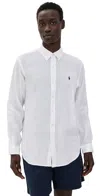 Polo Ralph Lauren Polo Pony Collarless Shirt In White