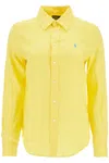 Polo Ralph Lauren Women's Long Sleeve Linen Shirt Yellow In Yellow