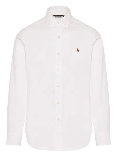 POLO RALPH LAUREN LONG-SLEEVE LOGO-EMBROIDERED SHIRT