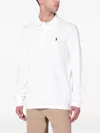 Polo Ralph Lauren Pony Embroidered Long-sleeved Polo Shirt In White