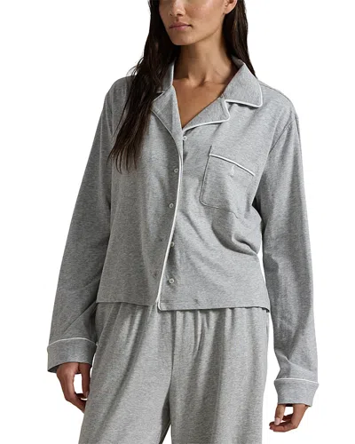 Polo Ralph Lauren Long Sleeve Long Pajama Set In Gold