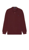 Polo Ralph Lauren Long Sleeve Mesh Polo In Red