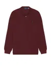 Polo Ralph Lauren Long Sleeve Mesh Polo In Red