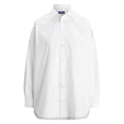 Polo Ralph Lauren Long-sleeve Oversized Poplin Shirt In White