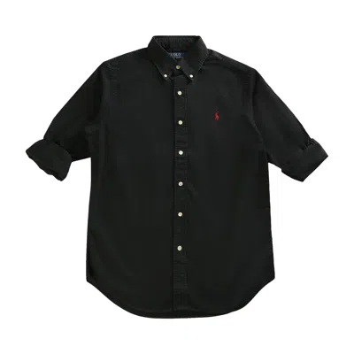 Pre-owned Polo Ralph Lauren Long-sleeve Oxford Shirt 'black' | Men's Size M